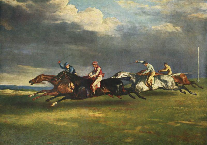 Theodore   Gericault The Epsom Derby France oil painting art